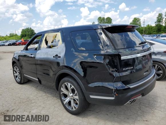 2018 Ford Explorer Platinum with VIN 1FM5K8HT6JGC48688, listed as a Copart auction lot 54159084 with 33,612 mi miles and Salvage title. Bid and sale history available at DreamBid. Image 2.