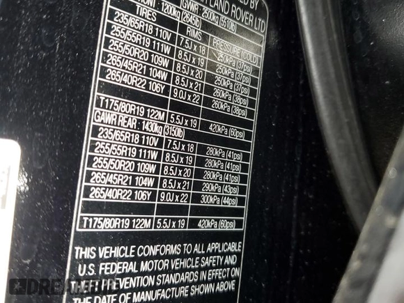 2020 Land Rover Range Rover Velar S z VIN SALYB2EX0LA265426, wystawiony jako Copart lot #81646034 z przebiegiem Nie podano mil oraz Szkody całkowita. Historia ofert i sprzedaży dostępna na DreamBid. Obrazek 14.
