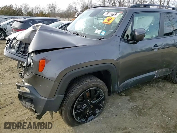 2018 Jeep Renegade Altitude with VIN ZACCJBBB9JPG71487, listed as a Copart auction lot 43270695 with 112,018 mi miles and Salvage title. Bid and sale history available at DreamBid. Image 10.