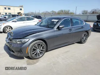 2019 BMW 3 Series 330i with VIN WBA5R1C51KFH15569, listed as a Copart auction lot 49515335 with 0 mi miles and Salvage Title. Bid and sale history available at carsss.com. Image 1.