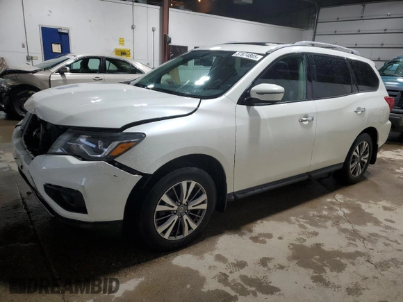 2017 Nissan Pathfinder SL with VIN 5N1DR2MMXHC621655, listed as a Copart auction lot 57874865 with 121,926 mi miles and Salvage title. Bid and sale history available at DreamBid. Image 1.