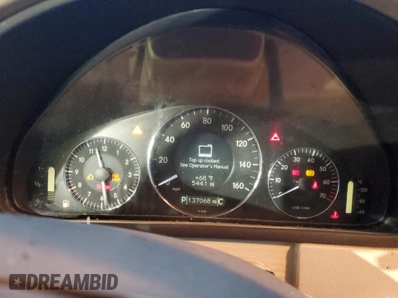 2007 Mercedes-Benz CLK 350 with VIN WDBTK56F17F217689, listed as a Copart auction lot 78733614 with 137,068 mi miles and Salvage Title. Bid and sale history available at DreamBid. Image 9.