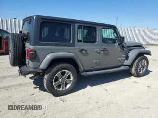 2019 Jeep Wrangler Unlimited Sahara with VIN 1C4HJXEG6KW531041, listed as a Copart auction lot 47387515 with 76,417 mi miles and Non Repairable. Bid and sale history available at carsss.com. Image 3.