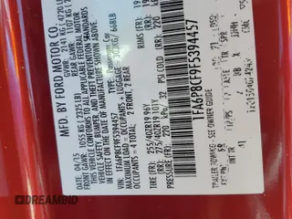 2015 Ford Mustang GT z VIN 1FA6P8CF9F5394457, wystawiony jako Copart lot #52573715 z przebiegiem 83 236 mil mil oraz Szkody całkowita. Historia ofert i sprzedaży dostępna na DreamBid. Obrazek 14.