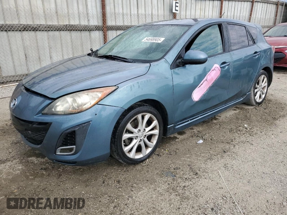 2010 Mazda 3 S Sport with VIN JM1BL1H63A1289949, listed as a Copart auction lot 54698905 with 154,054 mi miles and Salvage Title. Bid and sale history available at DreamBid. Image 1.
