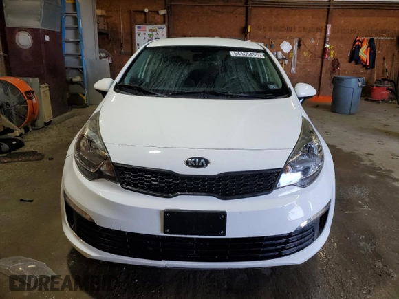 2016 Kia Rio LX with VIN KNADM4A34G6000917, listed as a Copart auction lot 54165495 with 113,272 mi miles and Salvage Title. Bid and sale history available at carsss.com. Image 5.