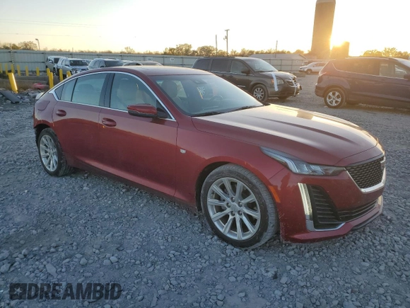 2022 Cadillac CT5 Luxury with VIN 1G6DW5RK1N0122734, listed as a Copart auction lot 82427634 with 23,757 mi miles and Salvage Title. Bid and sale history available at carsss.com. Image 4.