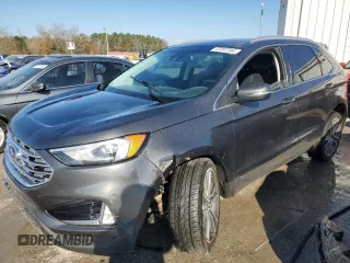 2019 Ford Edge Titanium z VIN 2FMPK3K96KBC31844, wystawiony jako Copart lot #85897344 z przebiegiem 59 421 mil mil oraz Szkody całkowita. Historia ofert i sprzedaży dostępna na DreamBid. Obrazek 1.