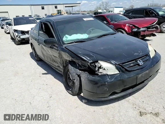 2001 Honda Civic EX with VIN 1HGEM22921L042589, listed as a Copart auction lot 52429515 with 204,141 mi miles and Salvage Title. Bid and sale history available at carsss.com. Image 11.