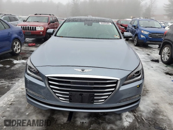 2017 Genesis G80 3.8L with VIN KMHGN4JE5HU199290, listed as a Copart auction lot 45320385 with 24,571 mi miles and Salvage Title. Bid and sale history available at DreamBid. Image 5.