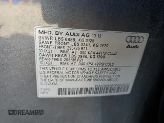 2013 Audi Q7 3.0T S line Prestige with VIN WA1DGAFE4DD006754, listed as a Copart auction lot 47100335 with 143,063 mi miles and Salvage Title. Bid and sale history available at carsss.com. Image 12.