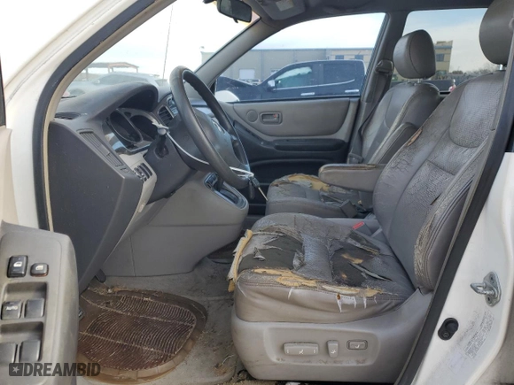 2001 Toyota Highlander with VIN JTEGF21A910017537, listed as a Copart auction lot 87800215 with 284,267 mi miles and Salvage Title. Bid and sale history available at carsss.com. Image 7.