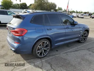 2020 BMW X3 M Competition with VIN 5YMTS0C00LLT10453, listed as a Copart auction lot 74014573 with 35,896 mi miles. Bid and sale history available at carsss.com. Image 3.
