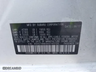2017 Subaru Impreza Limited with VIN 4S3GTAN65H3743725, listed as a IAAI auction lot 41459615 with 77,228 mi miles. Bid and sale history available at carsss.com. Image 9.