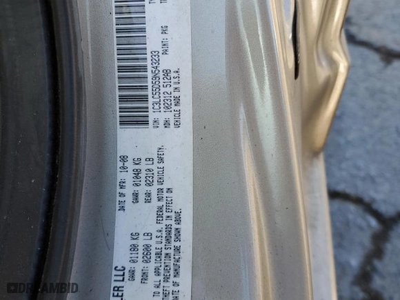 2009 Chrysler Sebring Touring with VIN 1C3LC55D59N543233, listed as a Copart auction lot 89125205 with 97,086 mi miles and Salvage Title. Bid and sale history available at carsss.com. Image 12.