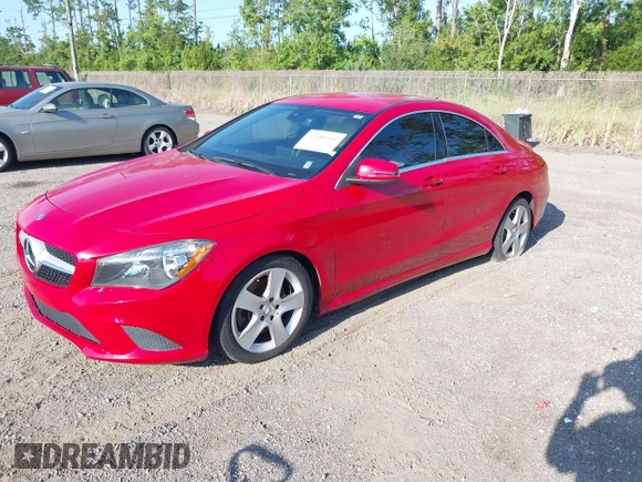 2015 Mercedes-Benz CLA 250 with VIN WDDSJ4GB3FN177437, listed as a IAAI auction lot 42481056 with 93,473 mi miles and . Bid and sale history available at DreamBid. Image 2.