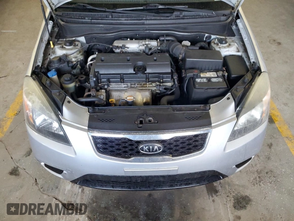 2010 Kia Rio LX with VIN KNADH4A34A6643716, listed as a Copart auction lot 46880375 with 112,265 mi miles and Salvage Title. Bid and sale history available at carsss.com. Image 12.