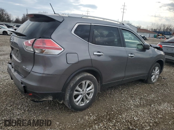 2016 Nissan Rogue SV with VIN KNMAT2MV3GP612157, listed as a Copart auction lot 49903025 with 0 mi miles and Salvage Title. Bid and sale history available at carsss.com. Image 3.