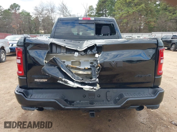 2025 Ram 1500 Big Horn with VIN 1C6SRFFP4SN560753, listed as a IAAI auction lot 41143013 with 1 mi miles. Bid and sale history available at carsss.com. Image 17.