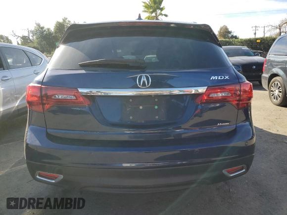 2016 Acura MDX w/Advance with VIN 5FRYD4H97GB043374, listed as a Copart auction lot 41376745 with 143,234 mi miles and Salvage Title. Bid and sale history available at carsss.com. Image 6.