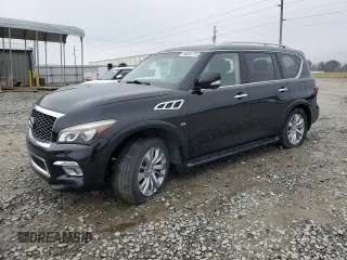 2015 Infiniti QX80 with VIN JN8AZ2NF3F9574006, listed as a Copart auction lot 46035175 with 184,830 mi miles and Salvage Title. Bid and sale history available at carsss.com. Image 1.