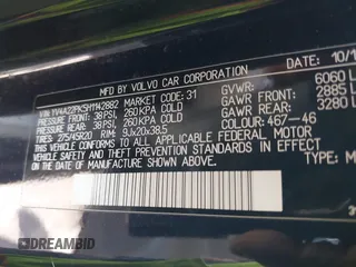 2017 Volvo XC90 with VIN YV4A22PK5H1142882, listed as a IAAI auction lot 42019322 with 108,114 mi miles and . Bid and sale history available at DreamBid. Image 9.