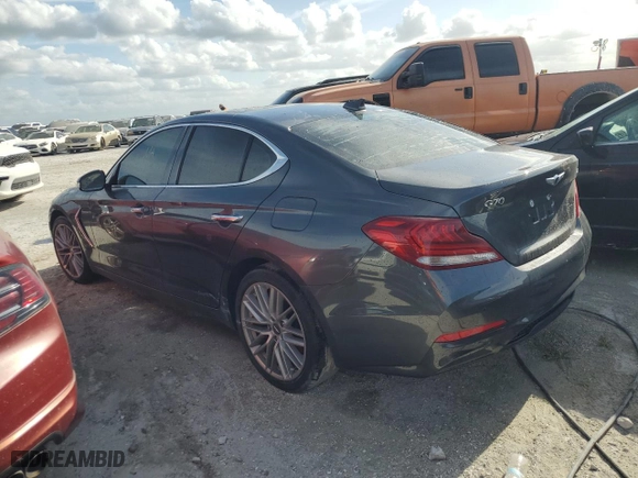 2021 Genesis G70 2.0T with VIN KMTG34LA8MU066796, listed as a Copart auction lot 76107304 with 0 mi miles and Non Repairable. Bid and sale history available at carsss.com. Image 2.