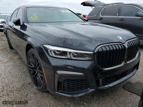 2022 BMW 7 Series 750i xDrive with VIN WBA7U2C07NCK00757, listed as a Copart auction lot 75087014 with 47,223 mi miles and Non Repairable. Bid and sale history available at carsss.com. Image 5.