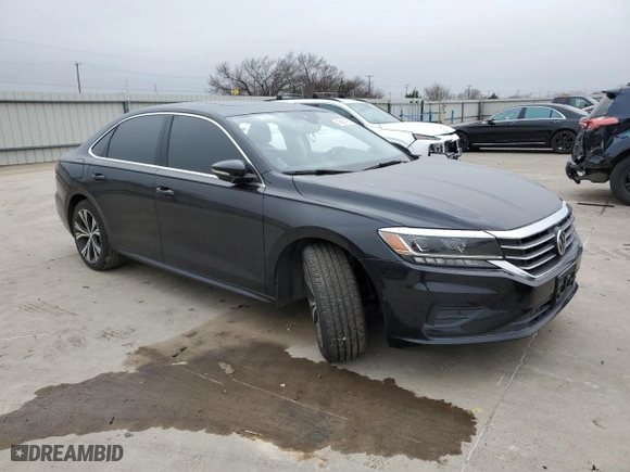 2020 Volkswagen Passat 2.0T SEL with VIN 1VWCA7A3XLC023281, listed as a Copart auction lot 43834755 with 0 mi miles and Salvage Title. Bid and sale history available at carsss.com. Image 4.