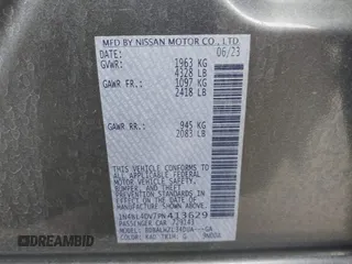 2023 Nissan Altima SV z VIN 1N4BL4DV7PN413629, wystawiony jako IAAI lot #42034442 z przebiegiem 15 421 mil mil oraz . Historia ofert i sprzedaży dostępna na DreamBid. Obrazek 9.