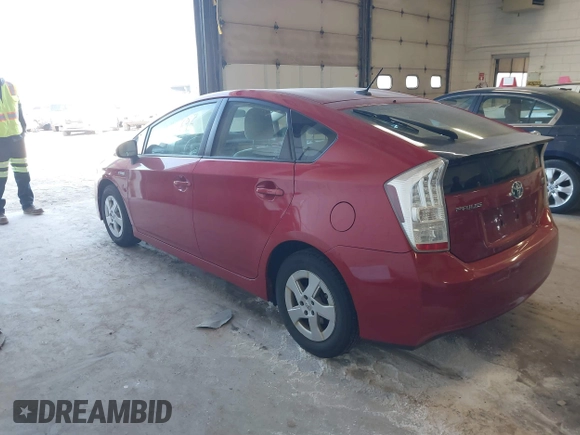 2010 Toyota Prius II with VIN JTDKN3DU0A0090048, listed as a IAAI auction lot 42136695 with Not Provided miles. Bid and sale history available at carsss.com. Image 3.