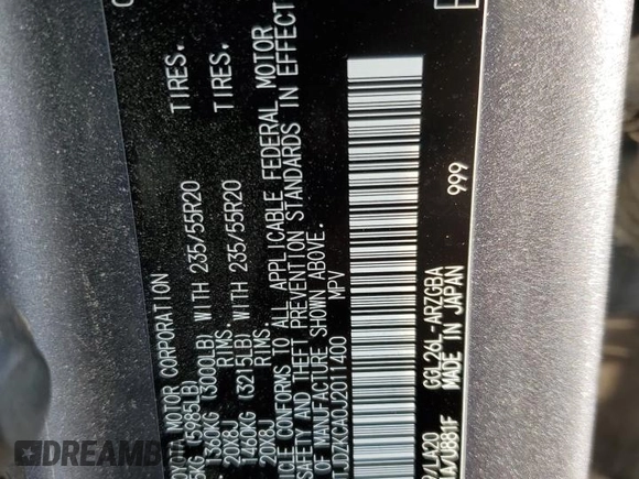 2018 Lexus RX 350L Premium z VIN JTJDZKCA0J2011400, wystawiony jako Copart lot #47786565 z przebiegiem 105 948 mil mil oraz Szkoda całkowita • Salvage title. Historia ofert i sprzedaży dostępna na DreamBid. Obrazek 13.