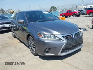2014 Lexus CT 200h Hybrid with VIN JTHKD5BH7E2195361, listed as a IAAI auction lot 41992404 with 210,313 mi miles. Bid and sale history available at carsss.com. Image 1.