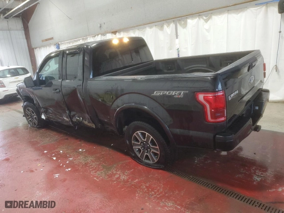 2015 Ford F-150 XLT with VIN 1FTEX1EP1FFD11763, listed as a Copart auction lot 50168165 with 133,670 mi miles and Salvage Title. Bid and sale history available at carsss.com. Image 2.