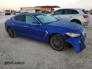 2019 Genesis G70 Advanced with VIN KMTG34LA3KU037414, listed as a Copart auction lot 81812584 with 63,807 mi miles and Salvage Title. Bid and sale history available at DreamBid. Image 4.