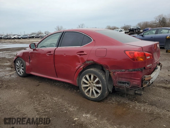 2006 Lexus IS 250 with VIN JTHCK262565000825, listed as a Copart auction lot 51835875 with 134,497 mi miles and Salvage Title. Bid and sale history available at DreamBid. Image 2.