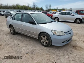 2004 Honda Civic EX with VIN 2HGES26704H528124, listed as a Copart auction lot 51548095 with 263,555 mi miles and Salvage Title. Bid and sale history available at DreamBid. Image 4.