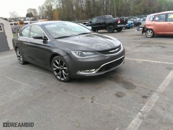 2015 Chrysler 200 C with VIN 1C3CCCCG8FN520087, listed as a IAAI auction lot 41949476 with 162,563 mi miles. Bid and sale history available at carsss.com. Image 1.