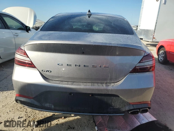 2023 Genesis G70 2.0T with VIN KMTG34TA0PU133444, listed as a Copart auction lot 75122434 with 0 mi miles and Non Repairable. Bid and sale history available at carsss.com. Image 6.
