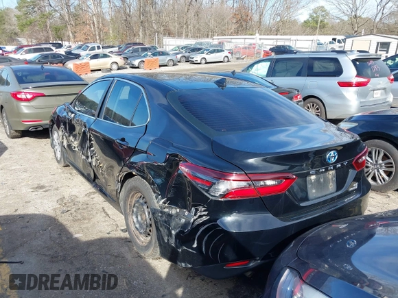 2022 Toyota Camry Hybrid LE with VIN 4T1C31AK1NU579117, listed as a IAAI auction lot 41575058 with 198,792 mi miles. Bid and sale history available at carsss.com. Image 3.