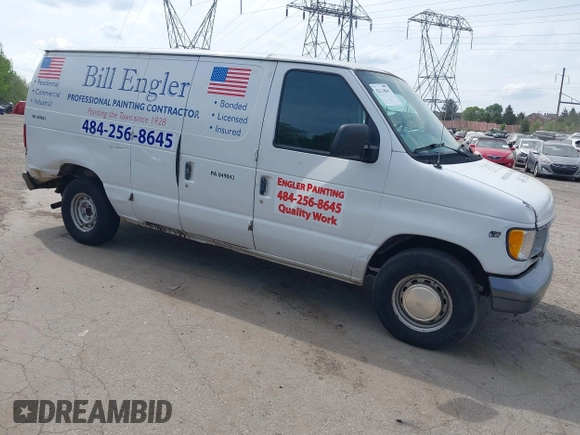 2000 Ford Econoline Cargo with VIN 1FTRE14W1YHB19251, listed as a IAAI auction lot 42114841 with 164,139 mi miles. Bid and sale history available at carsss.com. Image 1.