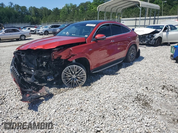 2024 Mercedes-Benz GLE 53 AMG with VIN 4JGFD6BB1RB082835, listed as a Copart auction lot 57297125 with 14,659 mi miles and Salvage title. Bid and sale history available at DreamBid. Image 1.