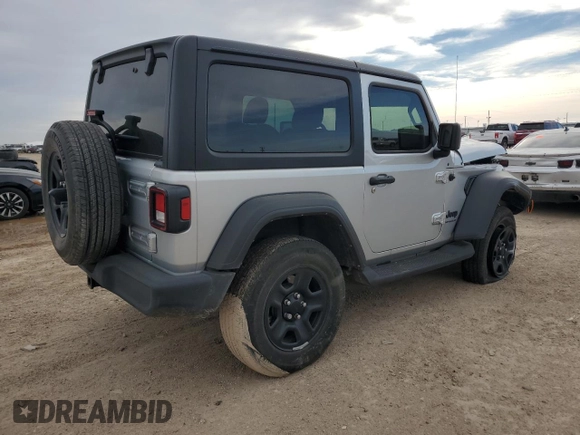 2022 Jeep Wrangler Sport with VIN 1C4HJXAG8NW181325, listed as a Copart auction lot 82700694 with 27,763 mi miles and Salvage Title. Bid and sale history available at DreamBid. Image 3.