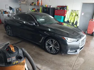 2018 Infiniti Q60 Luxe with VIN JN1EV7EK3JM340105, listed as a IAAI auction lot 41398824 with 62,722 mi miles and . Bid and sale history available at carsss.com. Image 1.