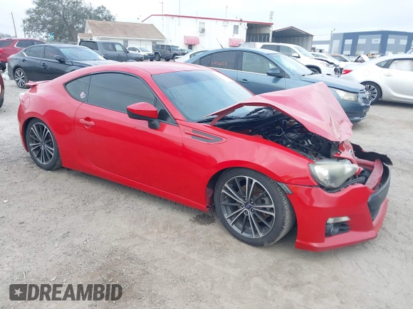 2013 Subaru BRZ Limited with VIN JF1ZCAC17D1605440, listed as a IAAI auction lot 41574760 with 109,020 mi miles. Bid and sale history available at carsss.com. Image 1.
