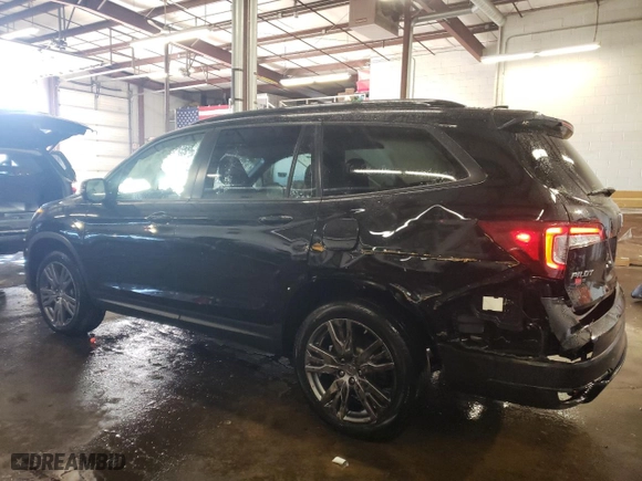 2022 Honda Pilot Sport with VIN 5FNYF6H37NB091036, listed as a Copart auction lot 43343865 with 56,445 mi miles and Salvage Title. Bid and sale history available at carsss.com. Image 2.