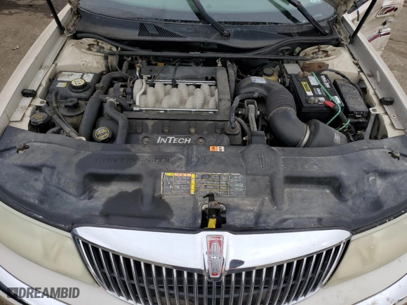 2001 Lincoln Continental with VIN 1LNHM97V11Y681989, listed as a Copart auction lot 46539725 with 107,130 mi miles and Salvage Title. Bid and sale history available at carsss.com. Image 11.