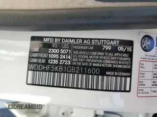 2016 Mercedes-Benz E 350 Sport with VIN WDDHF5KB1GB211600, listed as a Copart auction lot 56055925 with 62,527 mi miles and Salvage Title. Bid and sale history available at DreamBid. Image 12.
