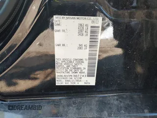 2023 Nissan Altima SL with VIN 1N4BL4EV3PN307743, listed as a IAAI auction lot 41236574 with 31,992 mi miles and . Bid and sale history available at DreamBid. Image 9.
