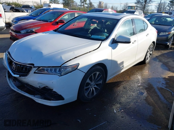 2017 Acura TLX with VIN 19UUB1F32HA005985, listed as a IAAI auction lot 41491467 with 91,828 mi miles. Bid and sale history available at carsss.com. Image 2.